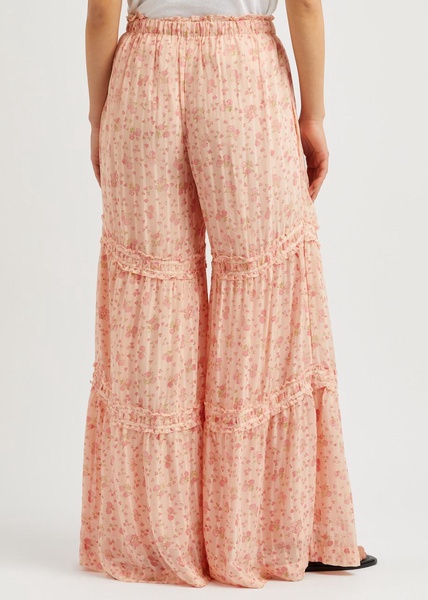 Emmaline printed chiffon trousers