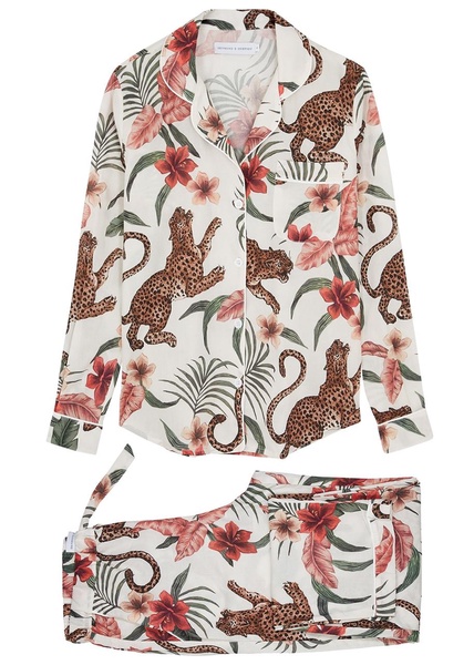 Soleia printed cotton pyjama set