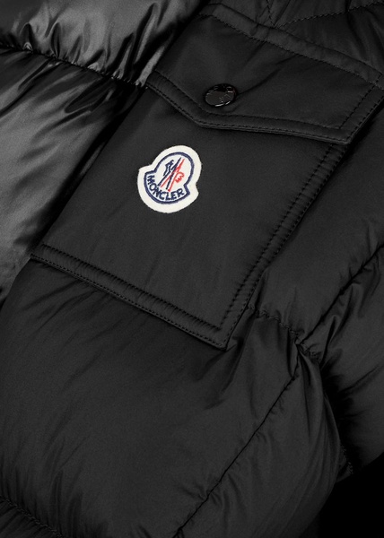 logo-patch padded coat