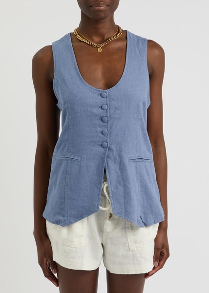 Millie linen-blend waistcoat