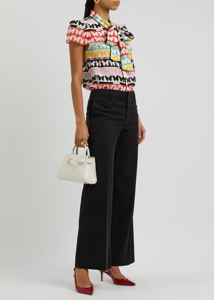 Jeannie printed silk-chiffon blouse