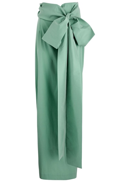 Bernard bow-embellished taffeta maxi skirt