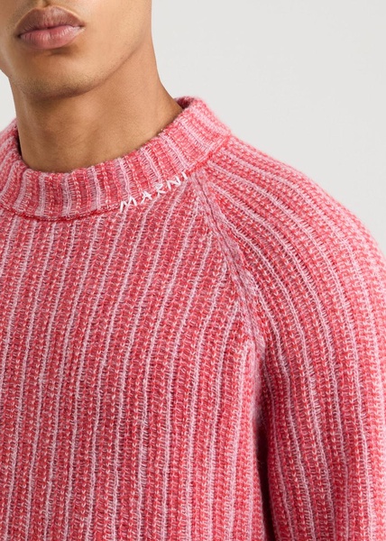 Striped wool and cashmere-blend jumper 