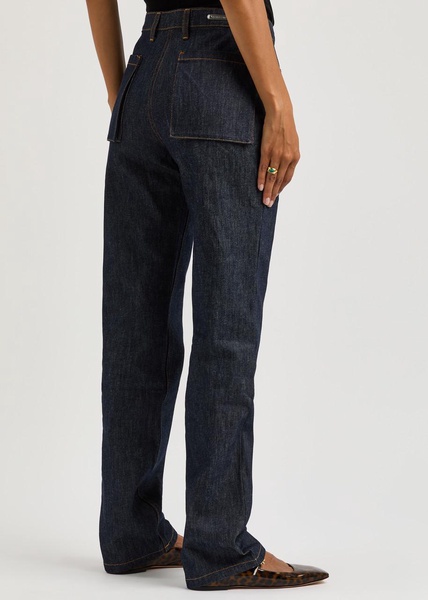 Slim-leg utility jeans 