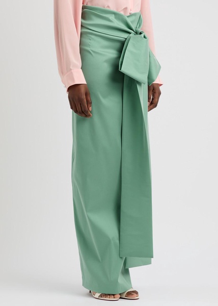 Bernard bow-embellished taffeta maxi skirt