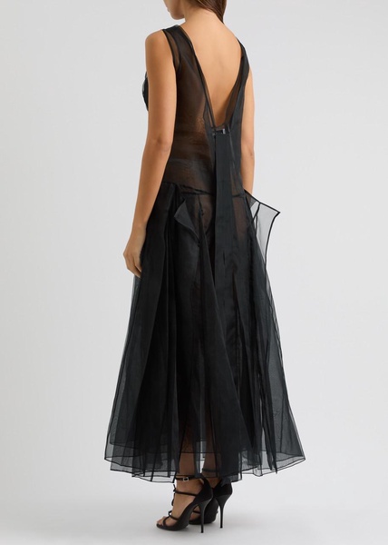 Morfyd sheer organza midi dress