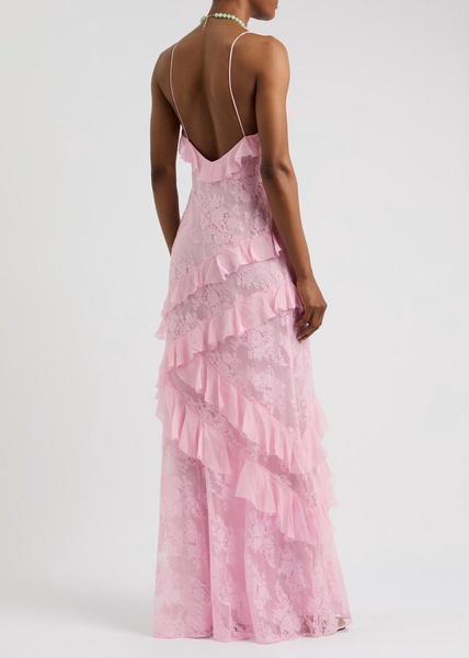 Rialto ruffle-trimmed lace maxi dress