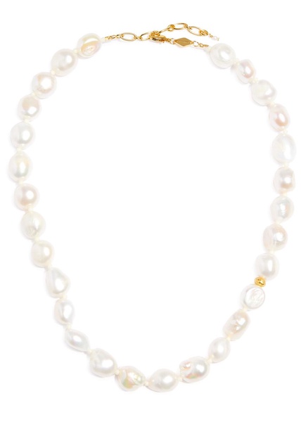 Stellar Pearly 18kt gold-plated necklace