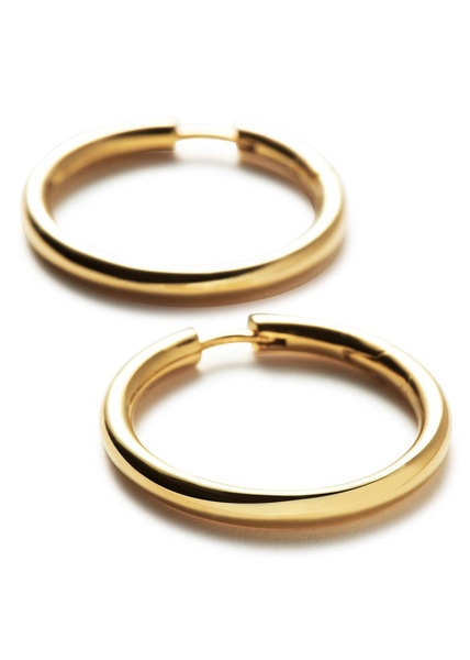 Tunnel large 18kt gold-plated hoop earrings 