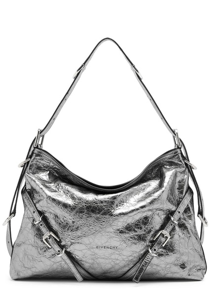 Voyou Medium metallic leather shoulder bag