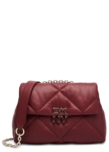 Hook quilted leather cross-body bag 