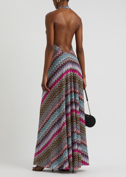 Zigzag Pattern Long Dress