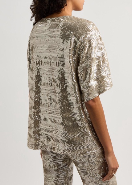 Wavy sequin top 