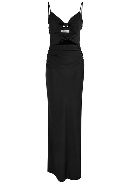 Mari Lou cut-out satin maxi dress