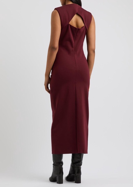 Emotional Essence gathered jersey midi dress