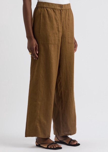 Wide-leg linen trousers