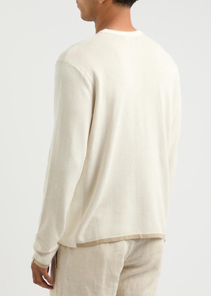 Harvey panelled cotton jumper 