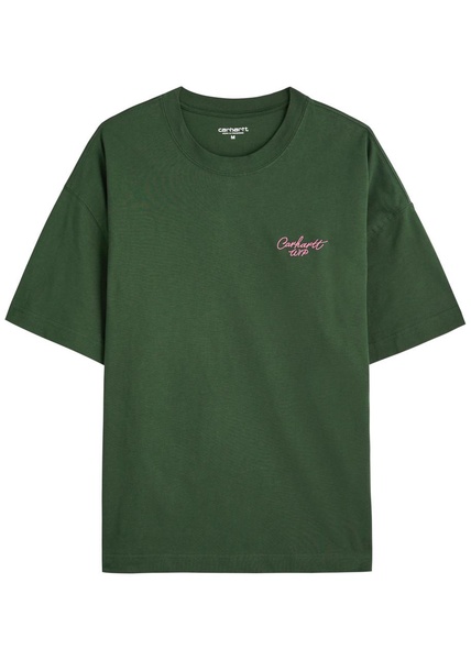 Signature Script embroidered cotton T-shirt