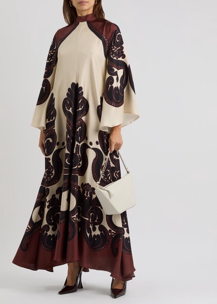 Magnifico printed silk-satin maxi dress