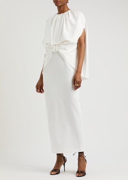 Gislene cape-effect jersey maxi dress