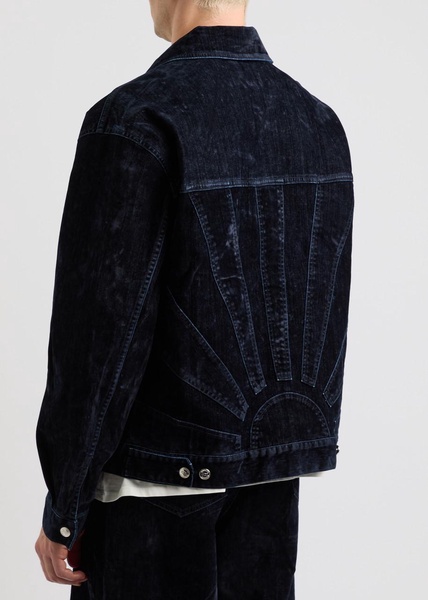 Moleskin brushed stretch-denim jacket