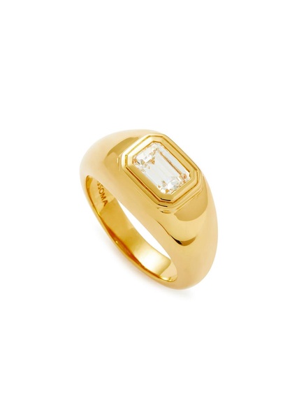 Dome 18kt gold-plated vermeil ring 