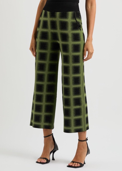 Hyme checked knitted trousers 