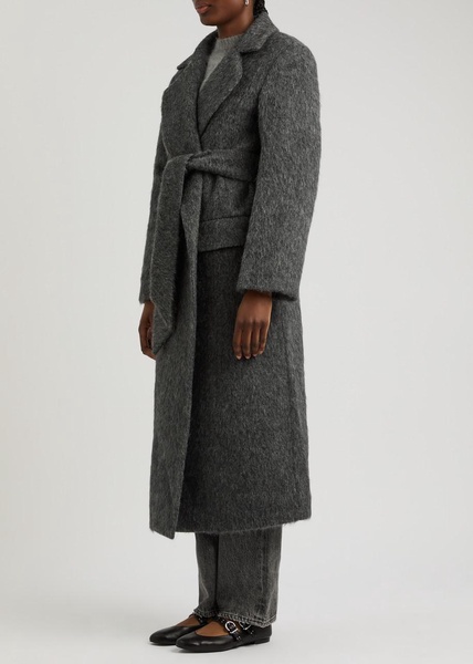 Ivy belted wool-blend coat