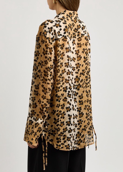 Saskia leopard-print chiffon shirt 