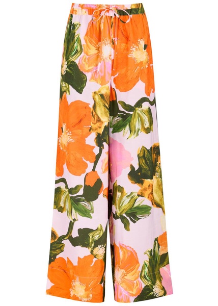 Emi floral-print wide-leg trousers 