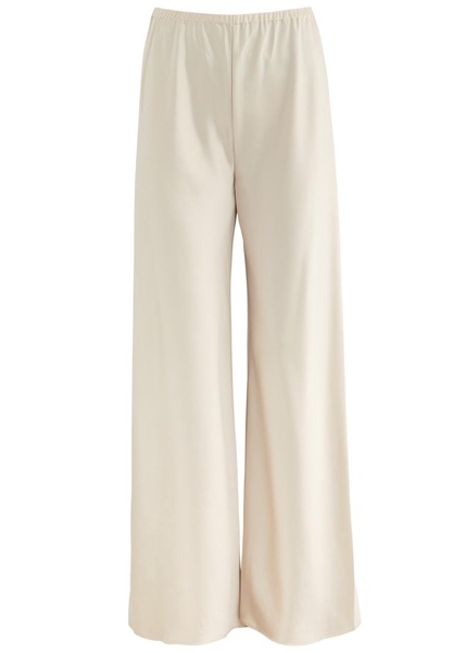 Bias-cut wide-leg satin trousers