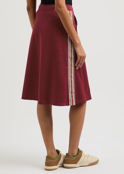 Shine panelled jersey skirt