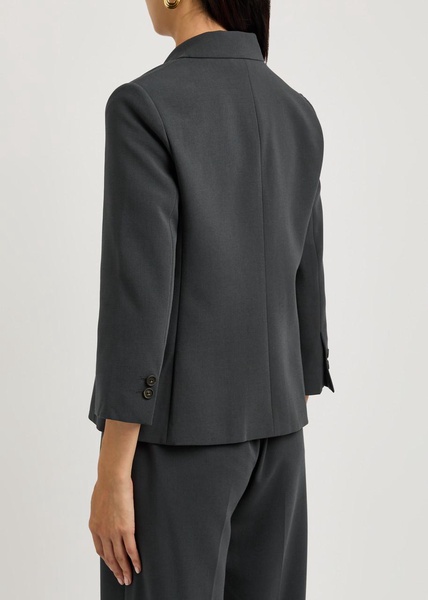 Shrunken woven blazer