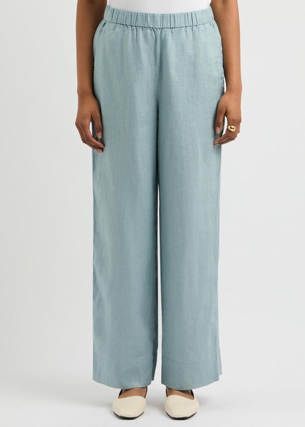 Wide-leg linen trousers