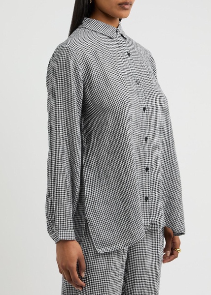 Checked linen shirt