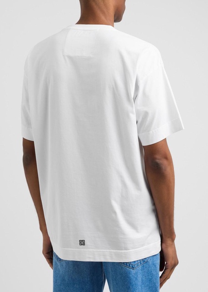 Logo-embroidered cotton T-shirt 