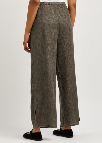 Plissé cropped trousers