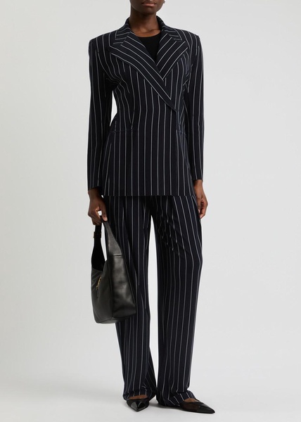 Striped stretch-jersey trousers