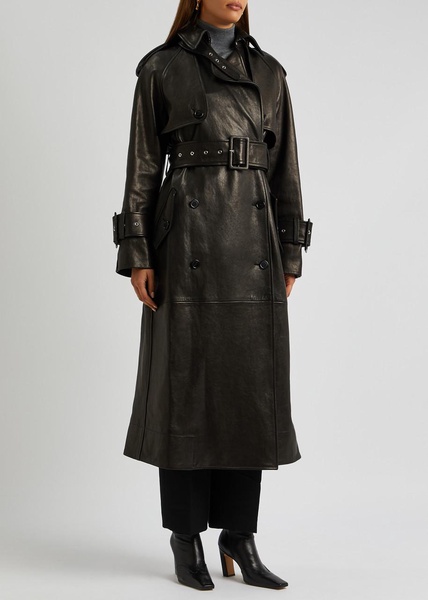 Rennie leather trench coat 