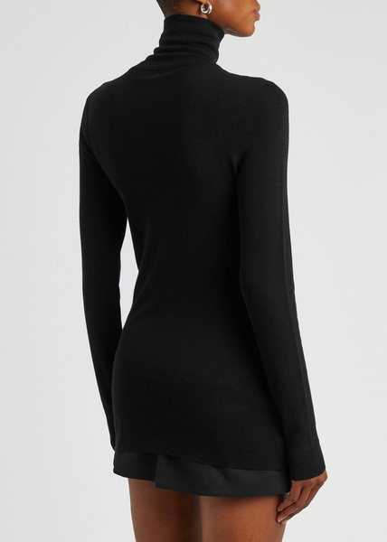 High-neck wool top