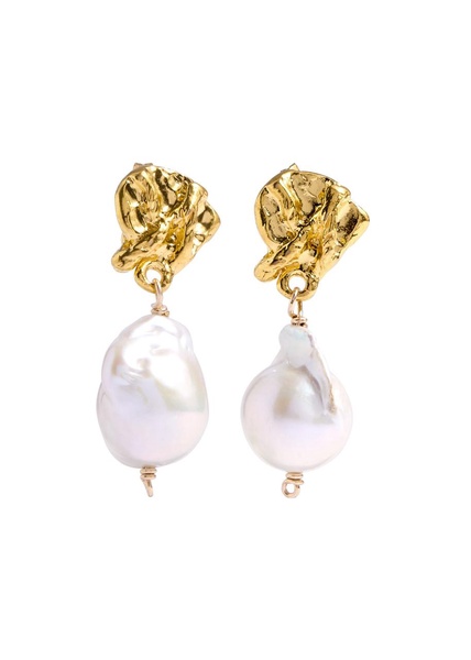 The Fragment Of Light 24kt gold-plated drop earrings