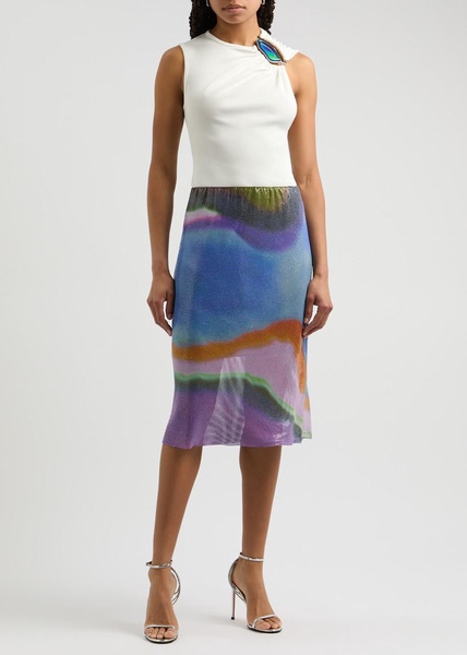 Auro Glowmesh straight skirt