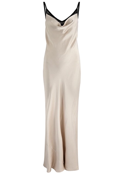 Arabella backless satin maxi dress