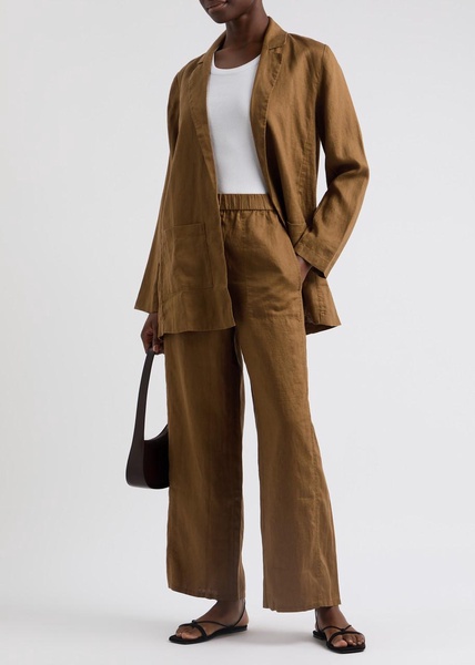 Wide-leg linen trousers