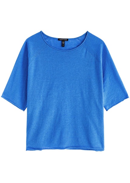 Linen-blend T-shirt