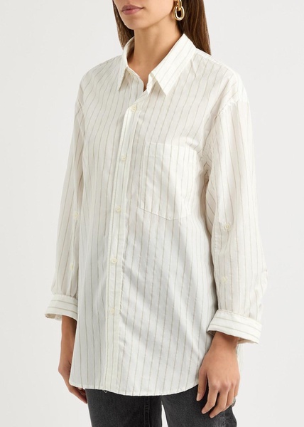 Kayla striped cotton-blend shirt 