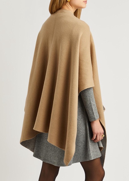 Wool-blend cape