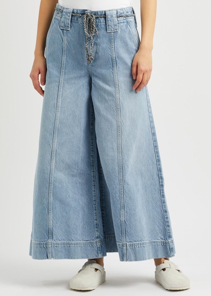 Sheer Luck wide-leg jeans 