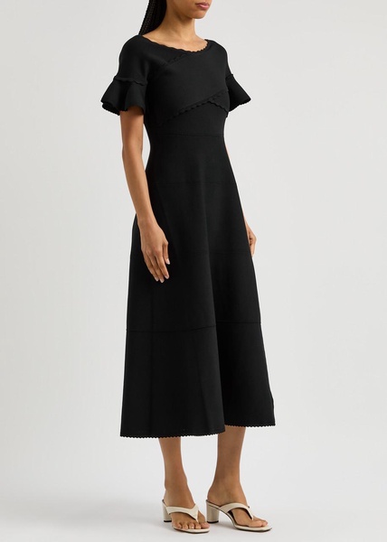 Wrap Front knitted midi dress