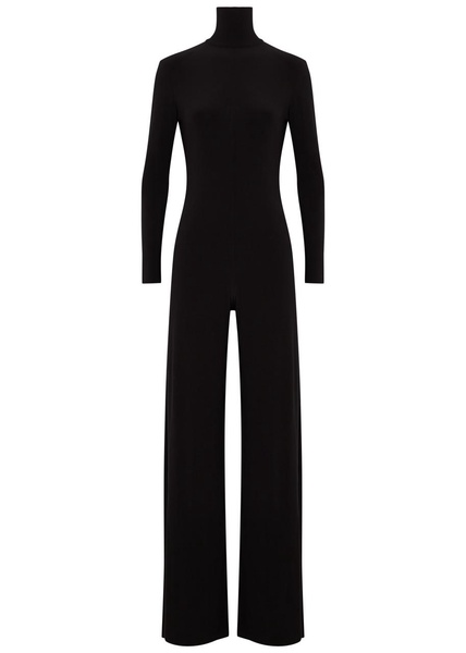 Roll-neck stretch-jersey jumpsuit 